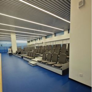 Steel Platform Telescopic Seating System in Grey or Black Color for Customizable