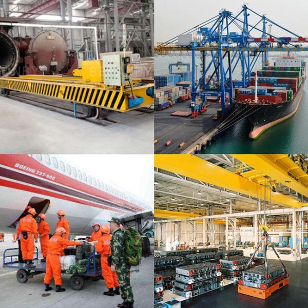 Flatbed Material Transfer Cart / Industrial Transfer Car Draw Bar Tow Mode