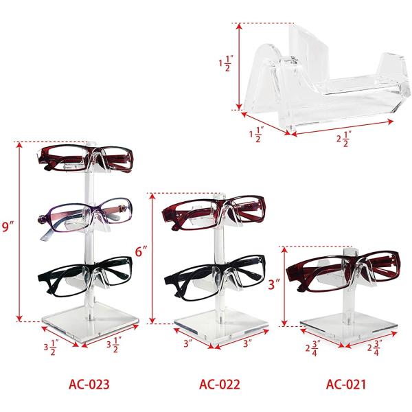 Rectangular Eyeglasses Sunglasses Stand Rack Holder Glass Floor Display Case Eyewear
