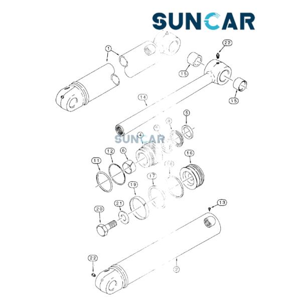 131790A1 Good Quality Backhoe Dipper Cylinder Seal Kit for CASE loader 570LXT 580L