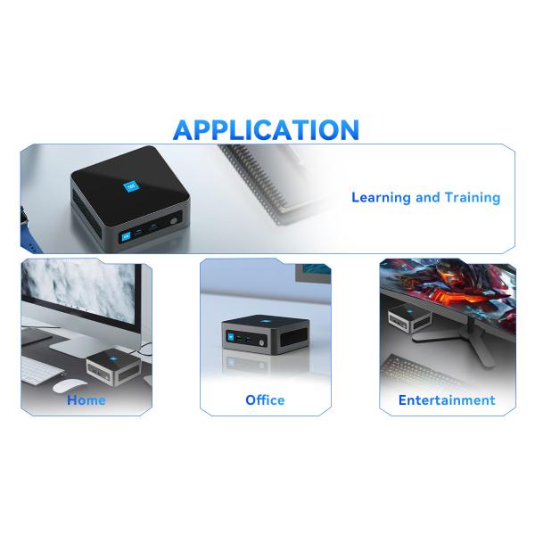 12th Gen N100 Processor Intel Mini PC DDR4 32GB With Single LAN Dual HDMI