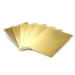 Metalized Shiny Gold Foil Cardboard Laminated Grey Board Gold Paper Cake Boards