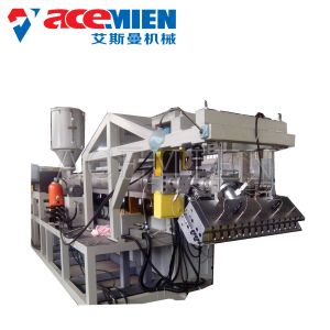 Durable SPC Flooring Machine Click Vinyl Board With Cooling Bracket T Type Mould