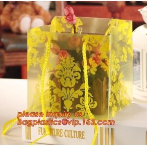 Wholesale Waterproof PP Plastic Gift Flower Bag Carry,PP Clear Handheld Flower