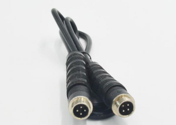 4 Pin Vehicle CCTV Backup Camera Cable With Waterproof Connector