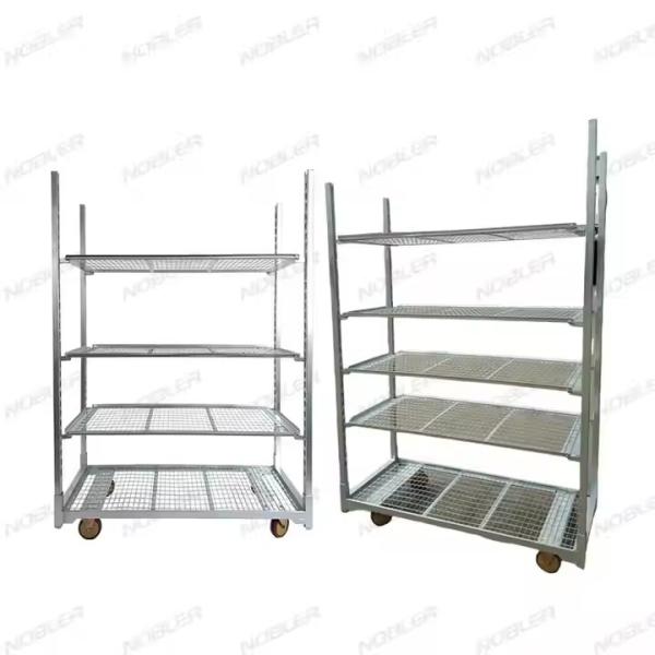 Shelf Height 25cm Dutch Flower Trolley Including PP Wheel and 100KG Shelf