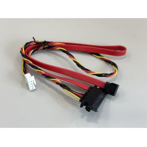 SATA data power connector cable harness, right angle 7+15 pin to 4 pin wire