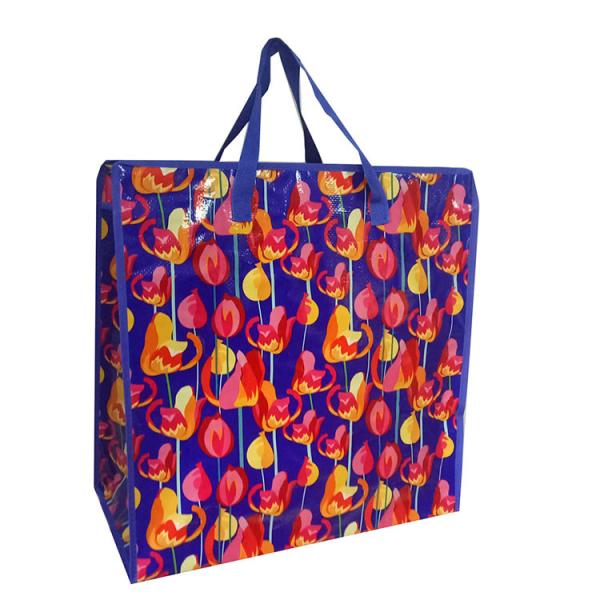 Quality Smooth Surface PP Woven Shopping Bag with Customized Surface and Customized Printing Side for sale