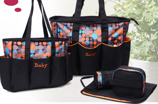 Multi Function Polyester Mommy Bag Portable Mummy Tote Dipper Bag
