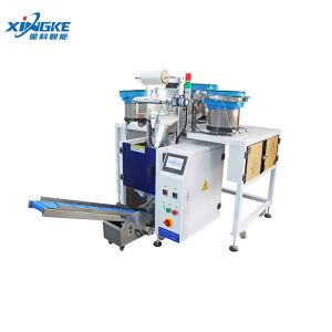 4 Vibration Bowls Automatic Packing Machine Fasteners Hardware Mixing Package