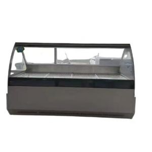 China Double Temperature White Butcher Fridge Display Duck Neck Meat on sale