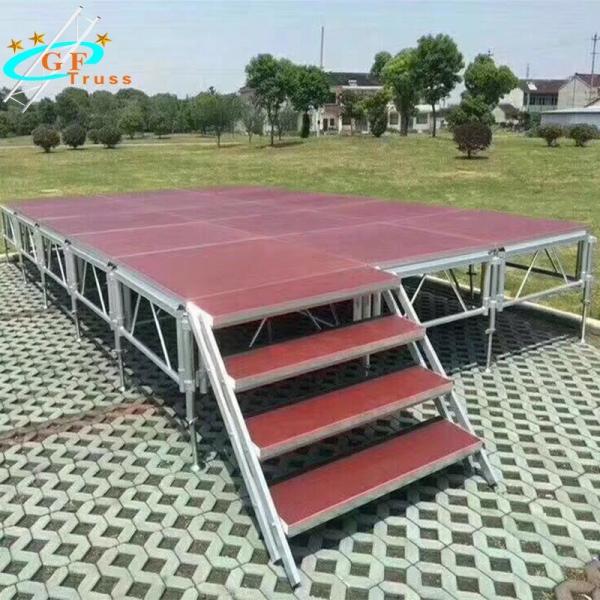 Durable adjustable legs aluminum stage platform for event rental