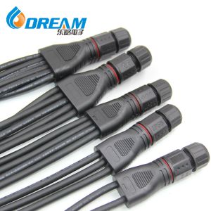 China DREAM START Waterproof 2Pin Y-type Wire Splitter IP67 1 to 2/3/4/5 M19 Screw Locking Cable Connector Plug for LED Light on sale China DREAM START Waterproof 2Pin Y-type Wire Splitter IP67 1 to 2/3/4/5 M19 Screw Locking Cable Connector Plug for LED Light on sale