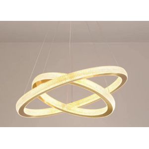 Size 40x60x80x100cm Clear Gold Color LED Ring Ceiling Light For Hotel Hall