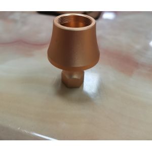 Pure Copper Parts CNC Machining Process Electroplating With Hole