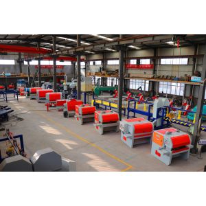 Round log cutting multiple rip saw machine, multi blade circular saw rip saw