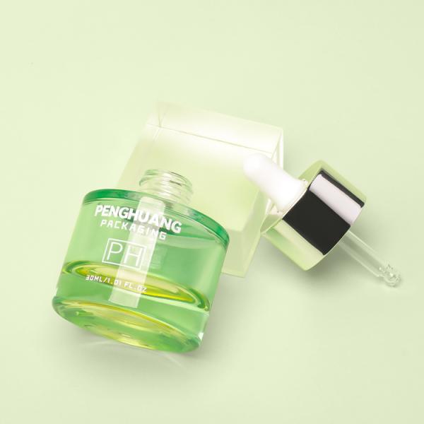 Green Glass Essential Oil Serum Dropper Bottles 20ml 30ml 50ml