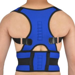 Adjustable body posture corrector with magnets back support belt S-XXL size