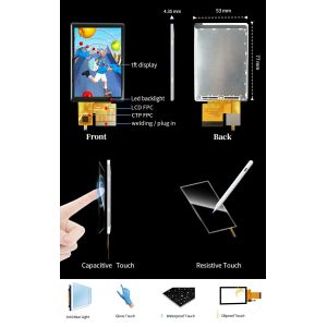 Polcd High Luminance 500nit 2.8 inch LCD Screen 240x320 IPS all view angle CTP