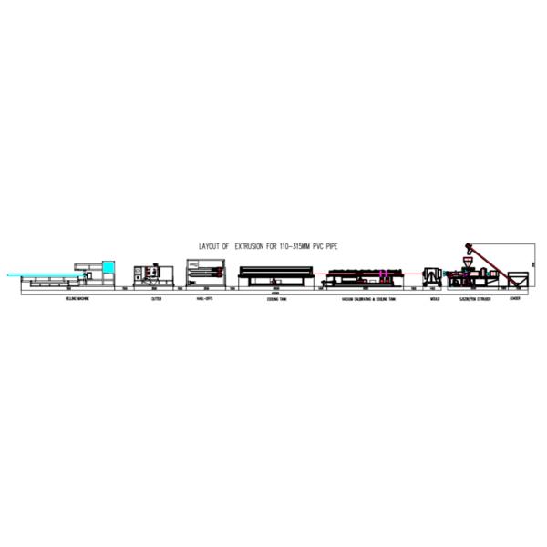 37AC 50-400mm PVC Pipe Manufacturing Machine