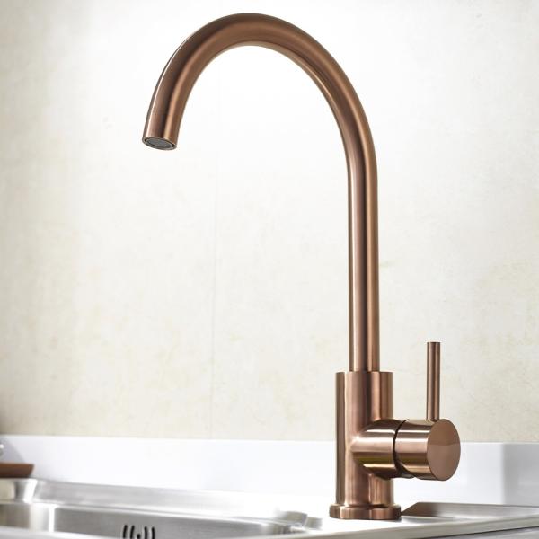 PVD Coating Copper Color Surface Kitchen Water Faucet For Sink Stainless Steel 304/316 Faucet