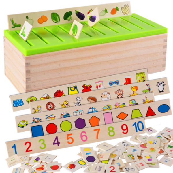 Wooden Montessori Baby Toys Mathematical Knowledge Classification