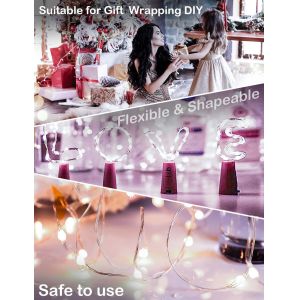 24V 100LED DIY Leather Wire Lamp Solar String Light For Wedding Garden