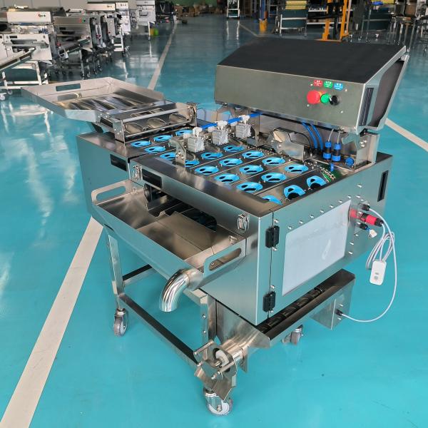 Three Rows Of Efficient Egg Knocking And Shell Crushing Integrated Device -