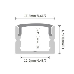 PMMA Diffuser IP20 LED Aluminium Track Channel 6063 Alloy