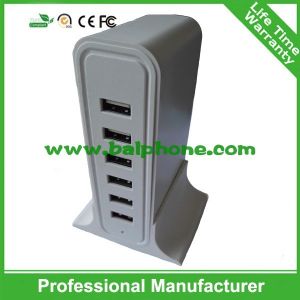 2016 Quick 2.0 6 USB wall charger AC adapter for mobile phone