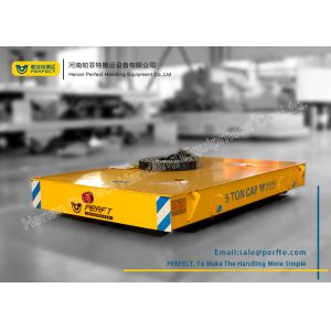 Armored Line Powered Workshop Rail Transfer Cart / Industrial Material Handling