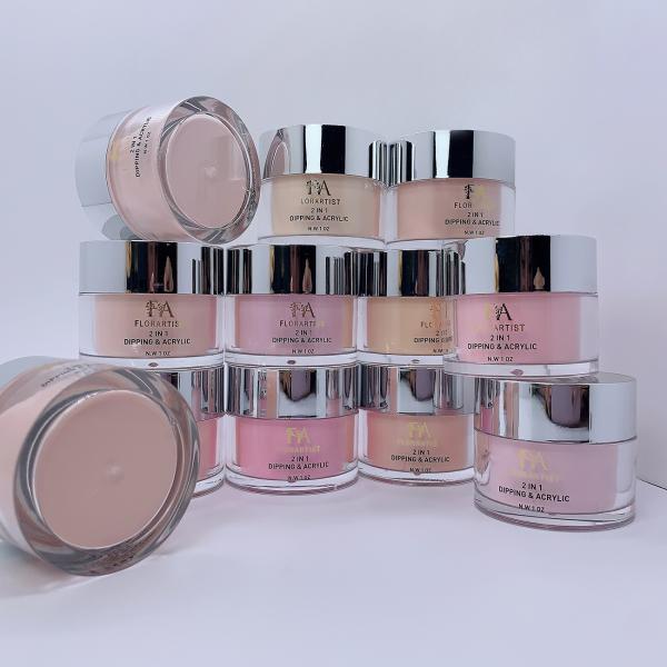 12 Colors in Stock Pink Cover Nude Acrylic Powder Clear Natural Acrylic Nail Powder Cover Acrylic Powder for Ombre