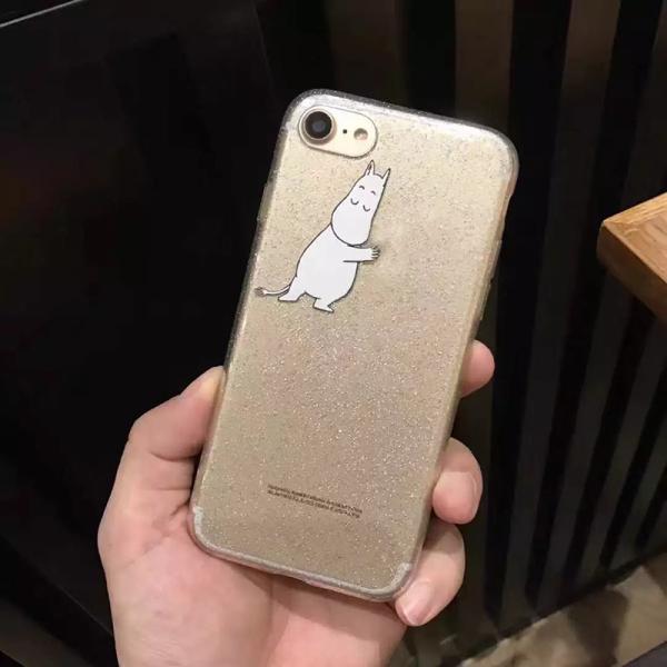 Soft TPU Glitter Glue Cute Cartoon Images Back Cover Cell Phone Case For iPhone 7 6s Plus