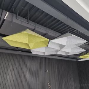 Six Pointed Star Ceiling Panels Custom PET Ceiling Tiles Stylish Sustainable and