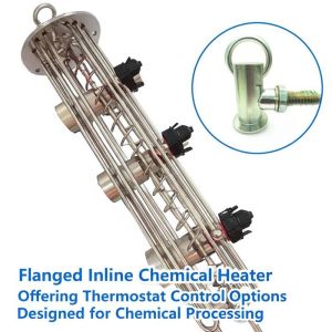 Wholesale Flanged Inline Chemical Heater Offering Thermostat Control Options Designed for Chemical Processing Providing and Temperature Control from china suppliers