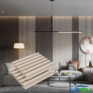 Wall Stickers for Home Decor PVC Bamboo Slat Interiored Nano Wood Effect Fluted