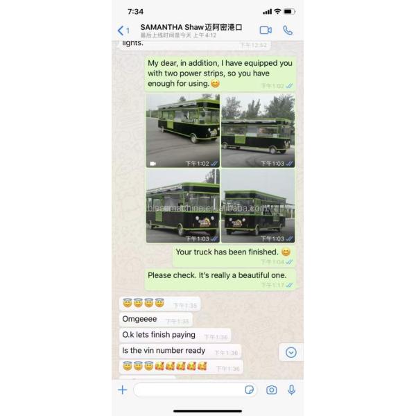 After Service Video technical support Super performance food truck with low investment