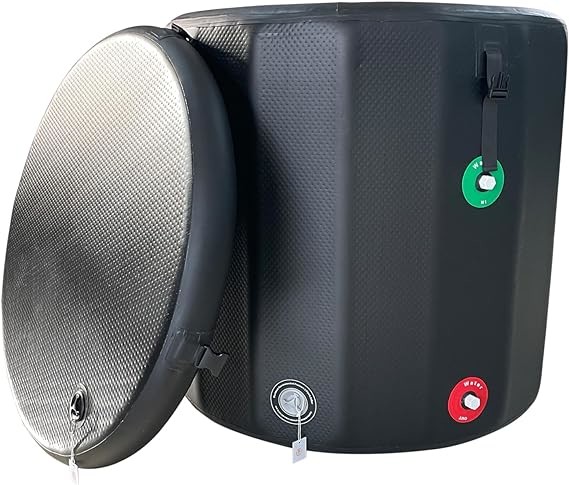 Black Spa Hot Tub Inflatable Ice Bath Tub For Recovery Cold Plunge Ice Barrel