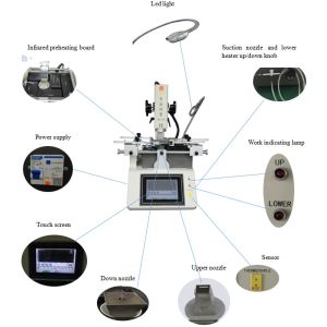 Wholesale Independent 3 Heating Zones Manual BGA Rework Machine WDS 520 for 10mm PCB from china suppliers