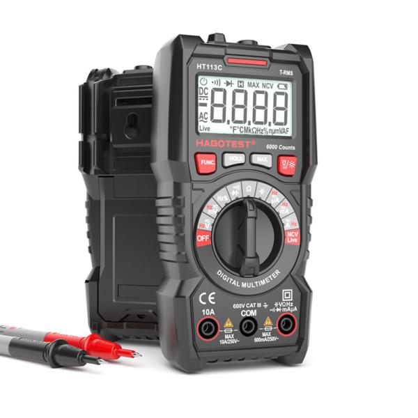 Quality 600V LCD Display Digital Multimeter With Capacitance Frequency Temperature NCV Function for sale