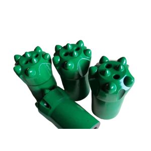 Quarry Hard Rock Drilling Tools Tapered Button Drill Bit 7 Buttons OD 34mm 36mm