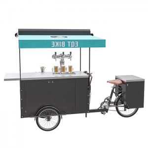 China 250W Electric Bicycle Vending Cart , Mobile Vending Cart For Beer CE Certificate on sale