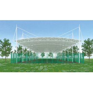 Stadium Canopy Tensile Membrane Structure Tensile Roof Covering For Sports