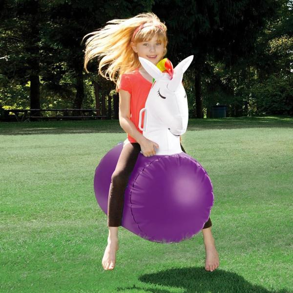 Unicorn And Dino Hopping Toys Inflatable Ride On Bouncer Hopper Horse For