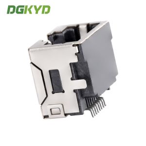Custom Shield 8p8c SMT Rj45 Keystone Jack , Extra Low Profile Ethernet Connector