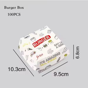 Customized Logo Chicken Burger Box Eco-Friendly and Recyclable Solution for Fast