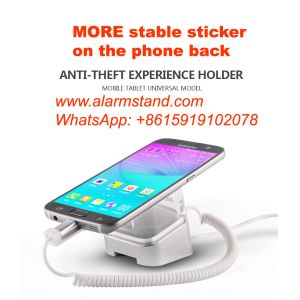 COMER anti-theft cable locking for gsm mobile phone clip mounting for retail