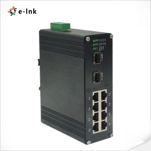 China 2 Gigabit SFP Uplink Ports Industrial Ethernet 8 Port PoE Switch on sale