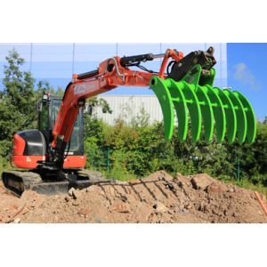6 Teeth 10-13 Ton Excavator Root Rake For Deawoo DH100 DH130 DH150