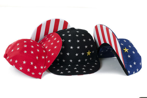 Quality Flat Visor Snapback Baseball Caps With USA Stars Strips Patterns Adjustable Sizes for sale